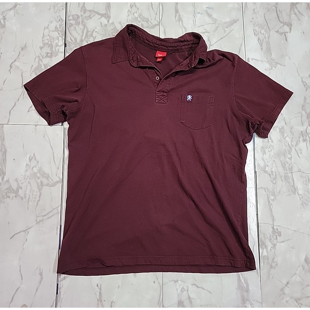 Vintage Mossimo Burgundy Short-Sleeve Polo Shirt Men's XXL